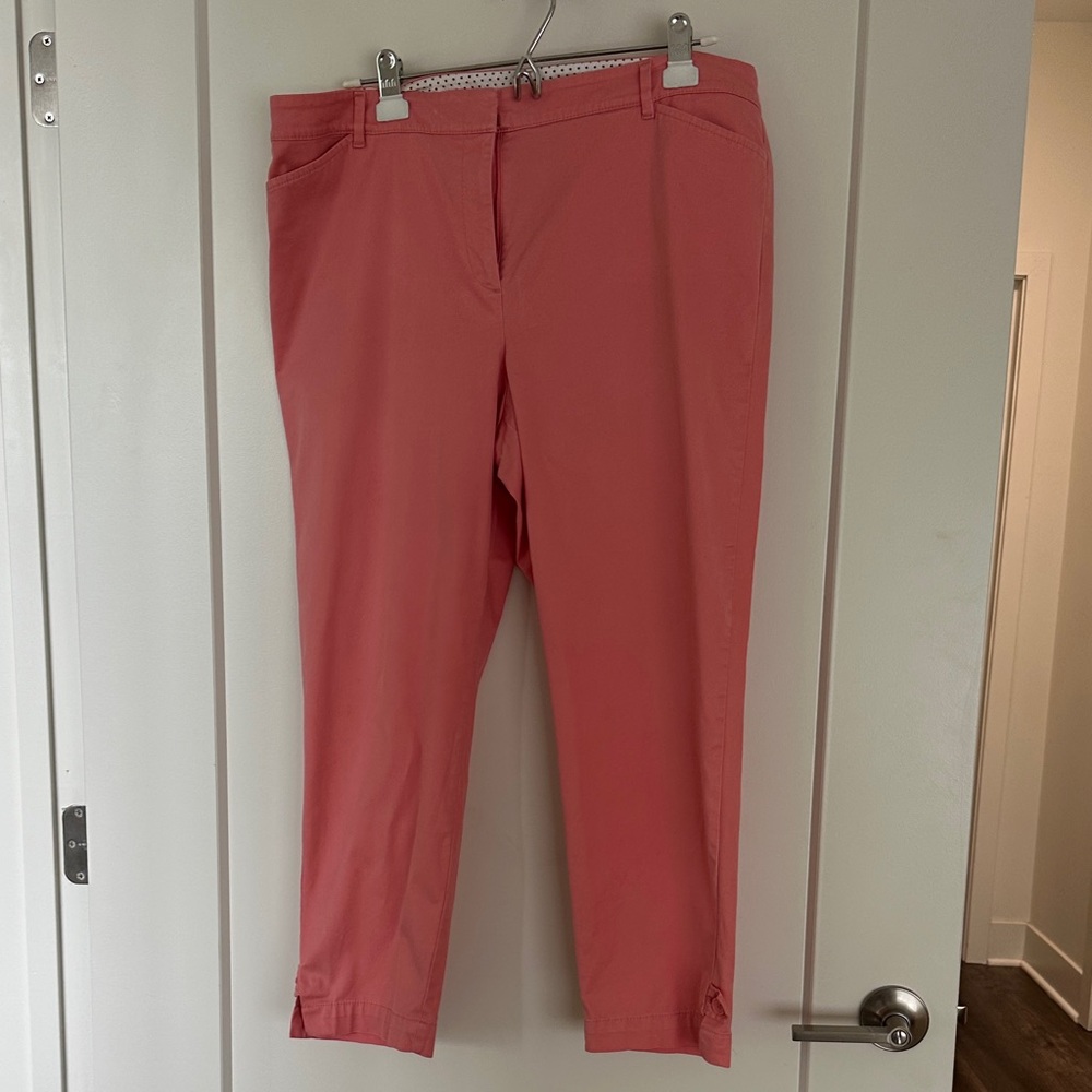 Talbots Coral Cropped Pants